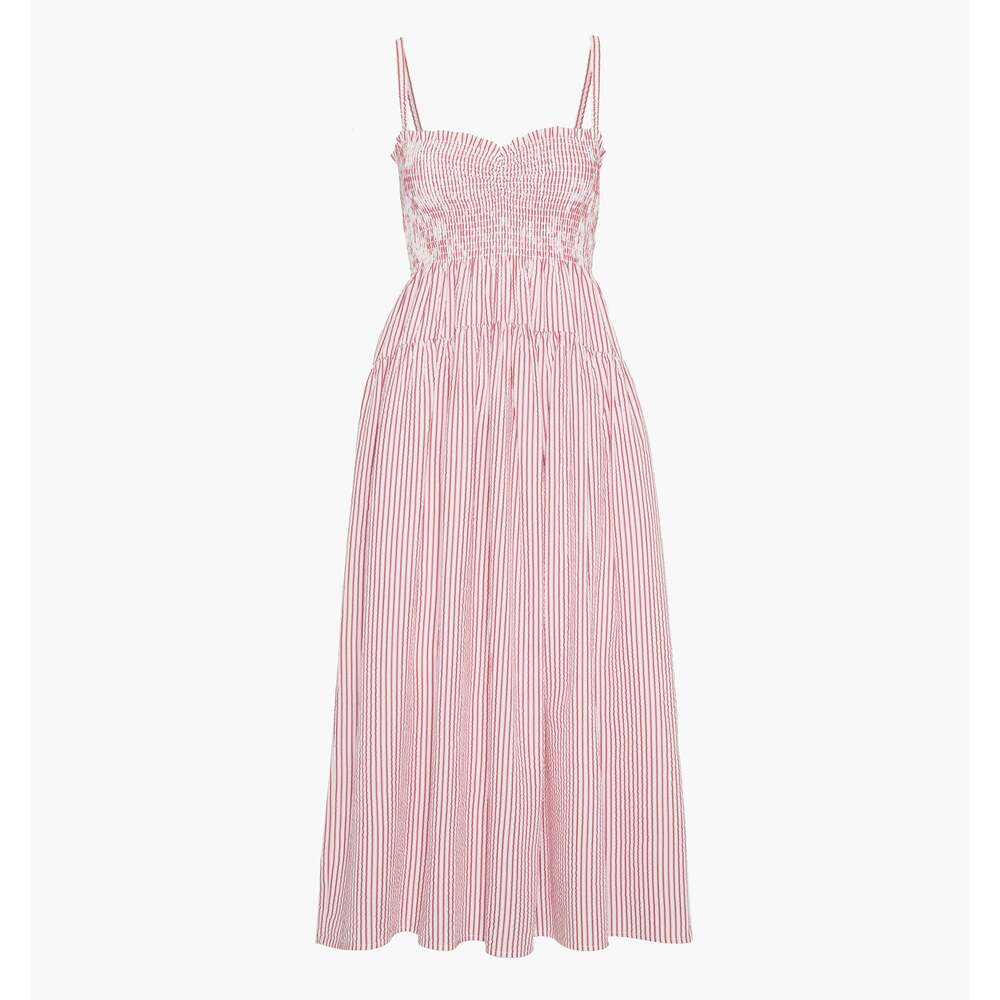 Hill House Home The Rebecca Nap Dress - Red Ticking Stripe Size M SOLD OUT